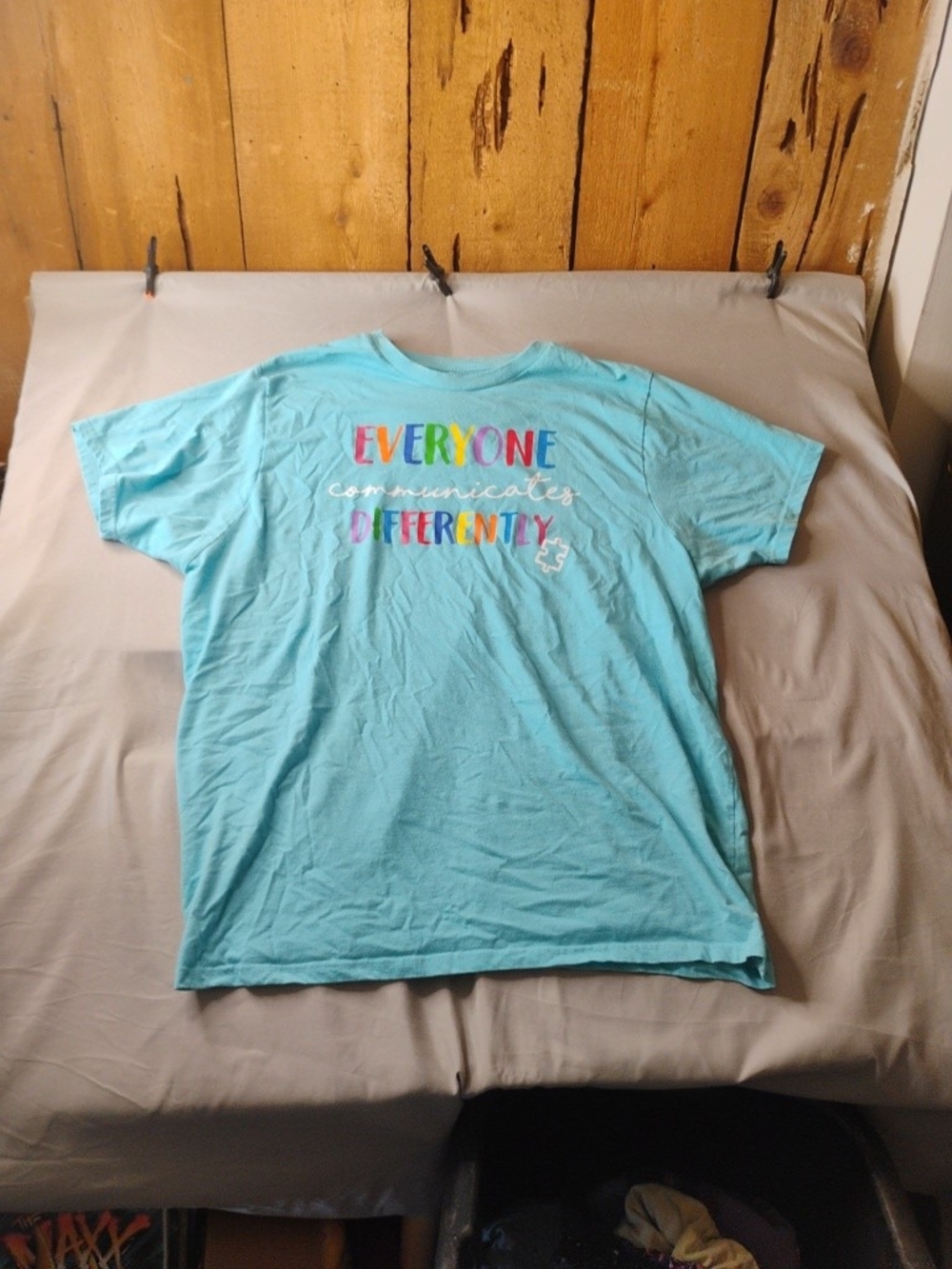 Autism Light Blue Graphic Tee "Everyone Communicates Differently"